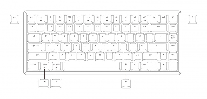 Keychron K2 wireless mechanical keyboard US ANSI layout for Mac and Windows