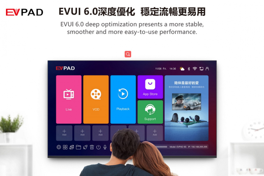 EVPAD易播 6S 電視盒 - EVUI 6.0